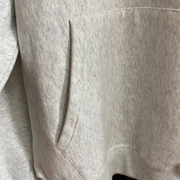 Stussy Loose Hooded Long Sleeve Sweatshirt Light Grey - Picture 2 of 6